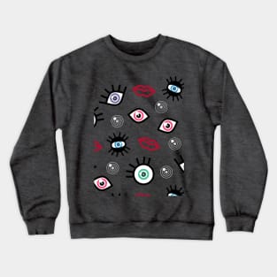 Pattern with multicolored eyes Crewneck Sweatshirt